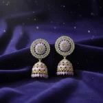 Lavender Bloom Jhumka Earrings