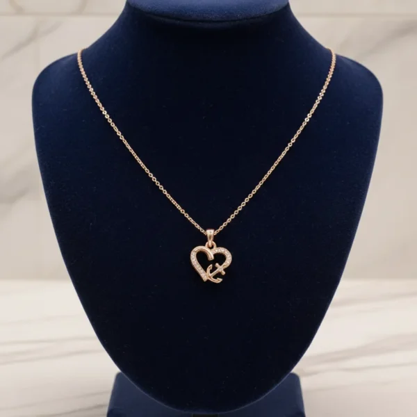 Golden Heart Embrace Pendant