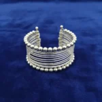 Silver Bead Wrap Cuff Bracelet